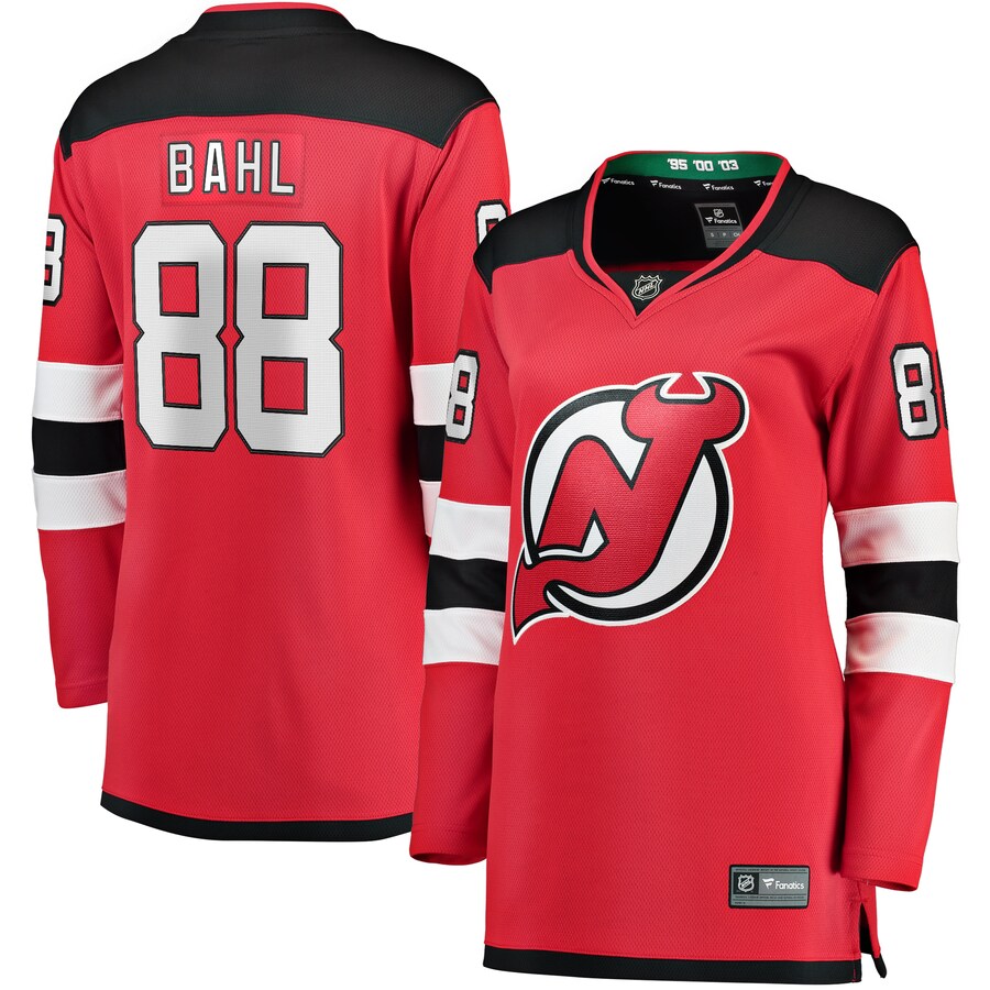 Women's New Jersey Devils Kevin Bahl Fanatics Branded Red Home Breakaway Player Jersey - Jersey