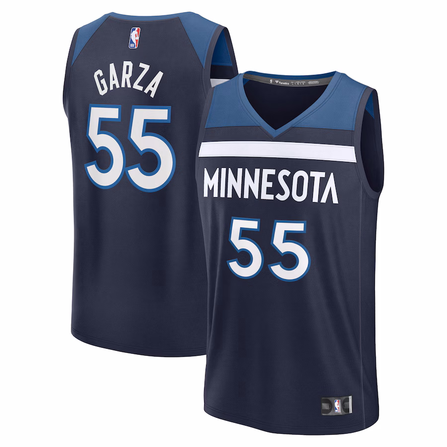 Men's Minnesota Timberwolves Luka Garza Fanatics Navy Fast Break Replica Player Jersey - Icon Edition - Jersey