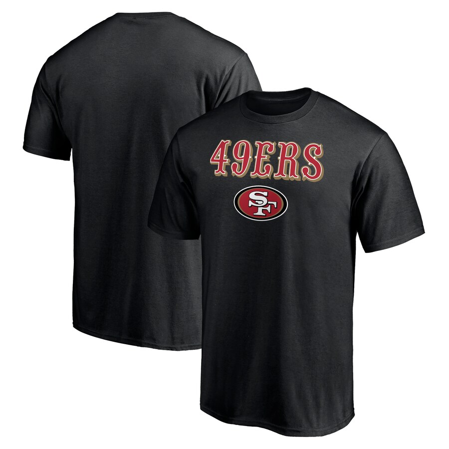 Men's San Francisco 49ers Black Logo Team Lockup T-Shirt - Jersey