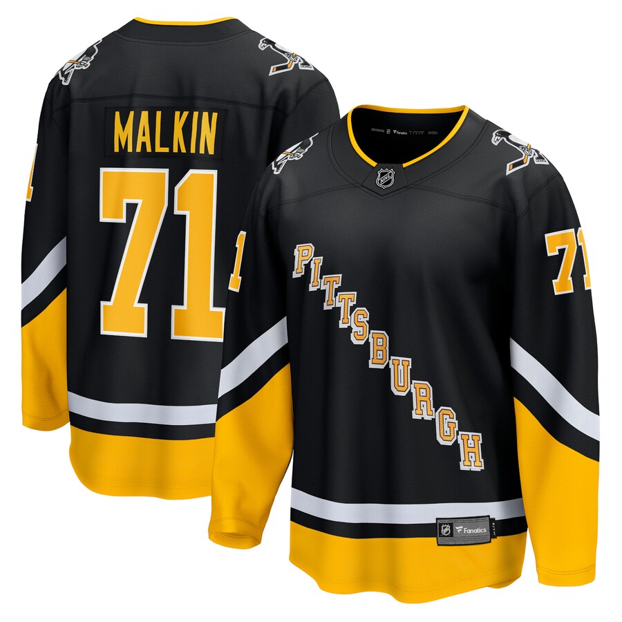 Men's Pittsburgh Penguins Evgeni Malkin Fanatics Branded Black 2021/22 Alternate Premier Breakaway Player Jersey - Jersey
