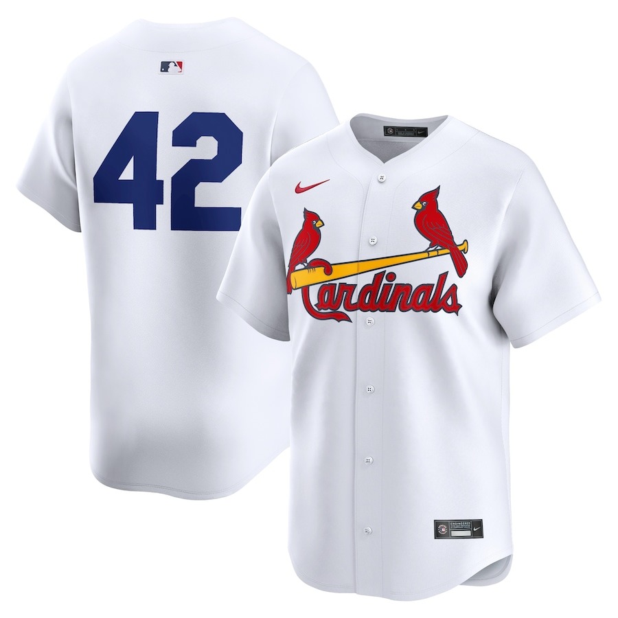 Men's St. Louis Cardinals  Nike White 2024 Jackie Robinson Day Home Limited Jersey - Jersey