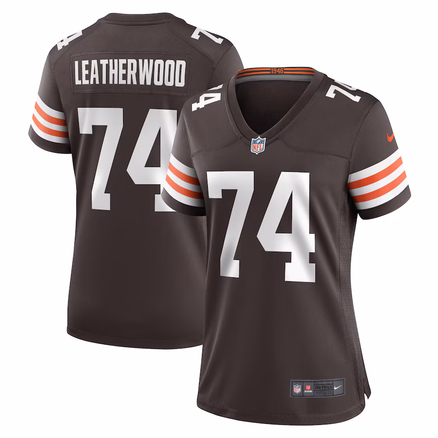Women's Cleveland Browns Alex Leatherwood Nike  Brown Team Game Jersey - Jersey