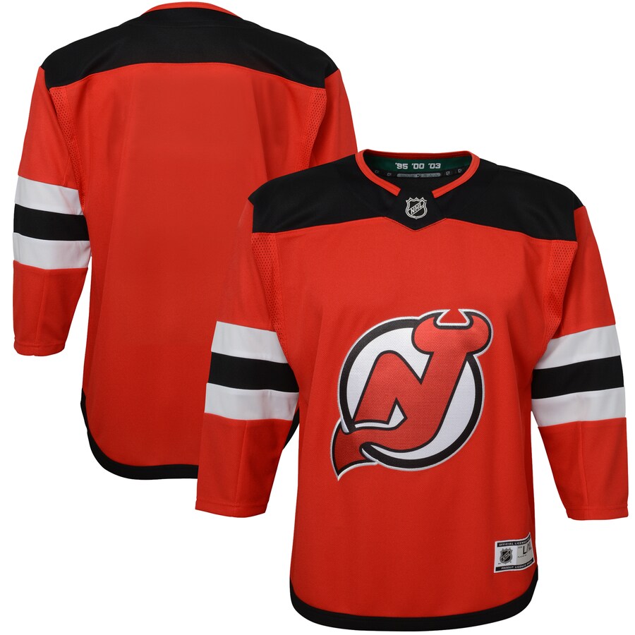 Youth New Jersey Devils Red Home Premier Blank Jersey - Jersey