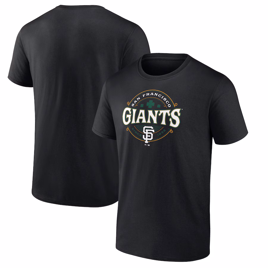 Men's San Francisco Giants Black St. Patrick's Day Lucky T-Shirt - Jersey