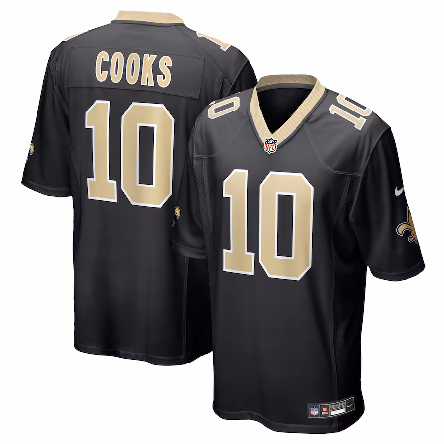 Men's New Orleans Saints Brandin Cooks Nike Black Team Game Jersey - Jersey