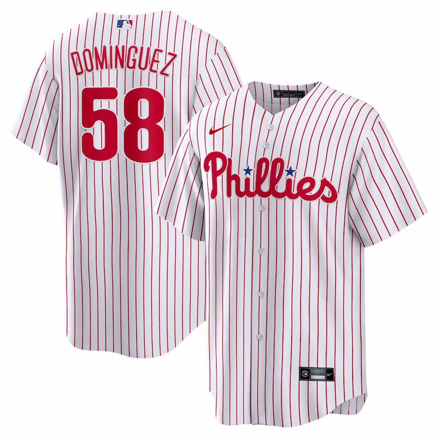 Men's Philadelphia Phillies Seranthony Domínguez Nike White Home  Replica Player Jersey - Jersey