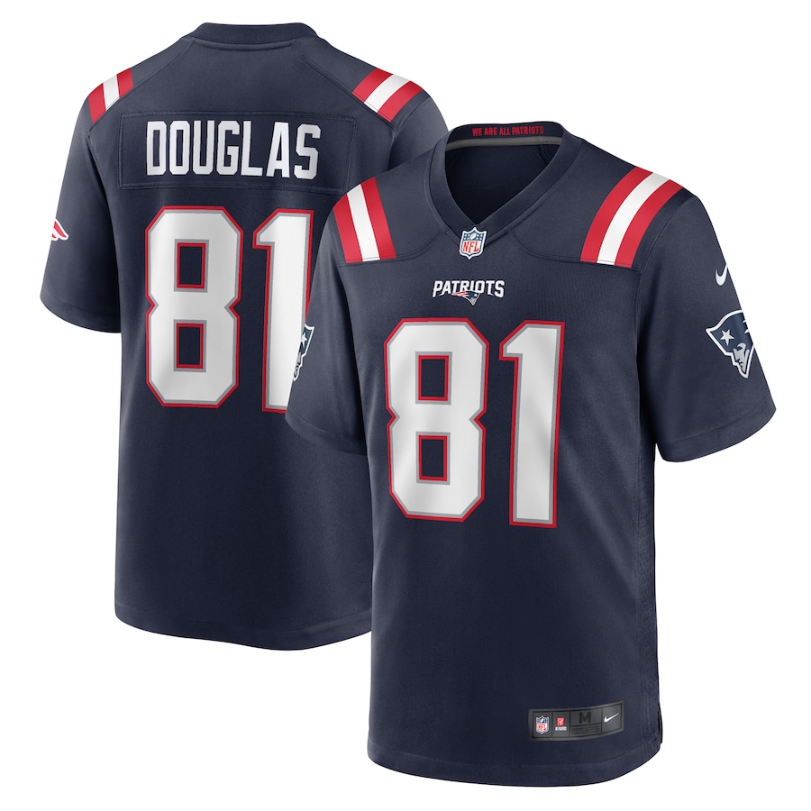Men's New England Patriots Demario Douglas Nike  Navy  Game Jersey - Jersey