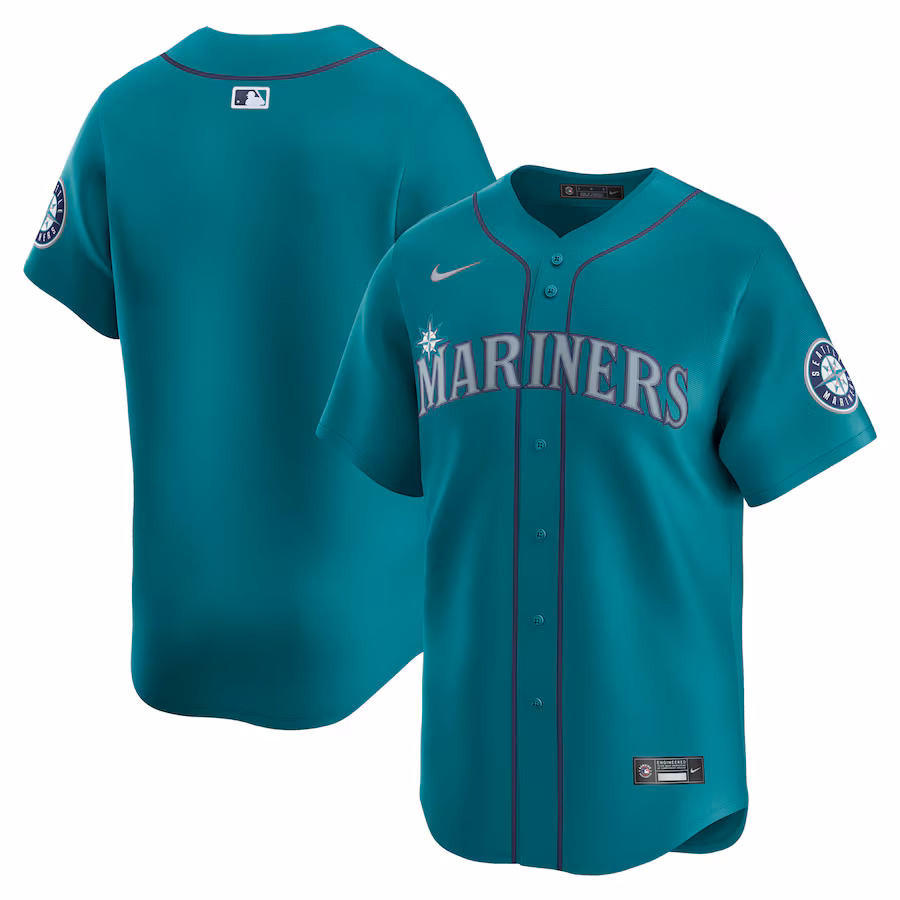 Men's Seattle Mariners Nike Aqua Alternate Limited Jersey - Jersey