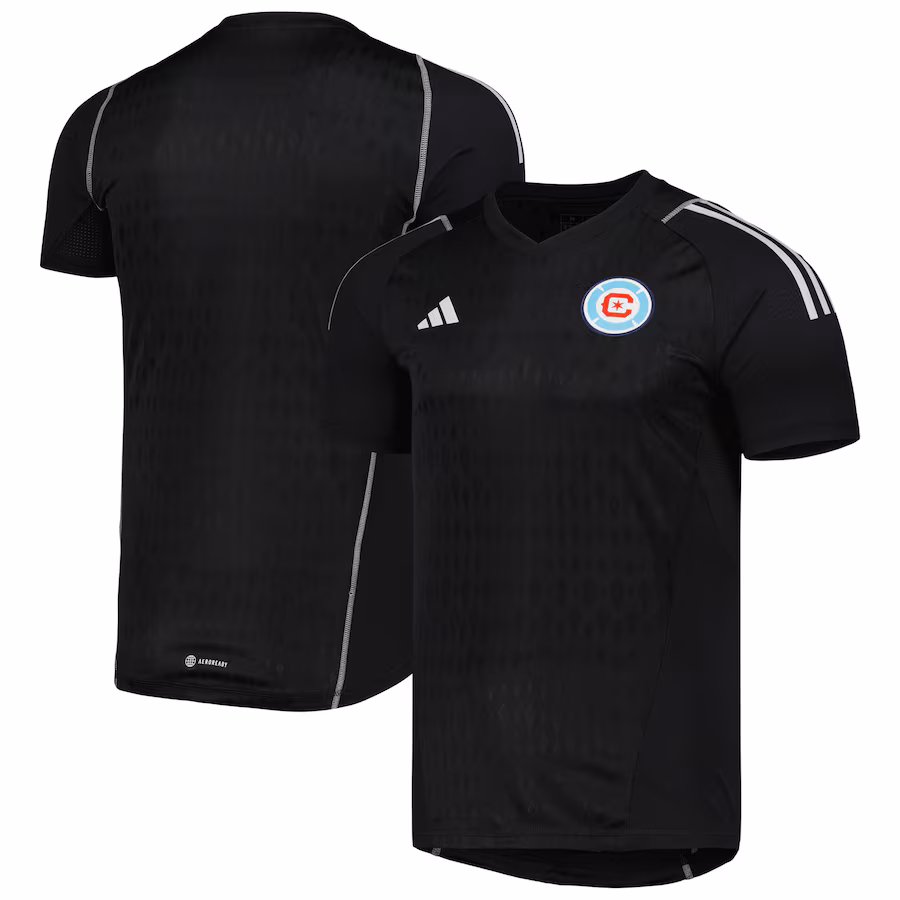 Men's Chicago Fire adidas Black 2023 Replica Goalkeeper Jersey - Jersey