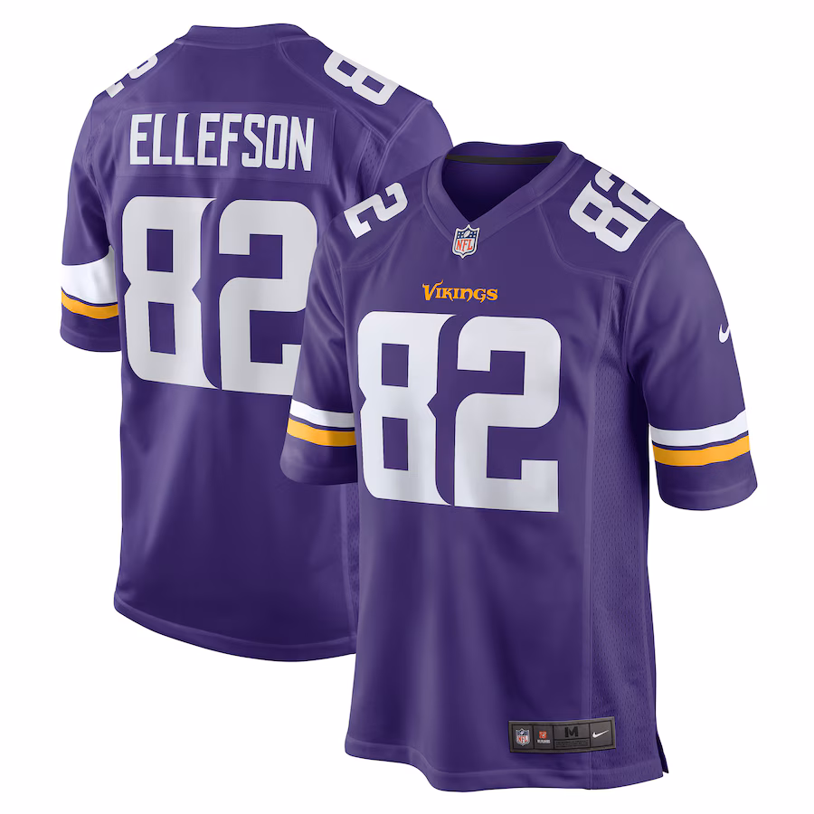Men's Minnesota Vikings Ben Ellefson Nike Purple Game Jersey - Jersey