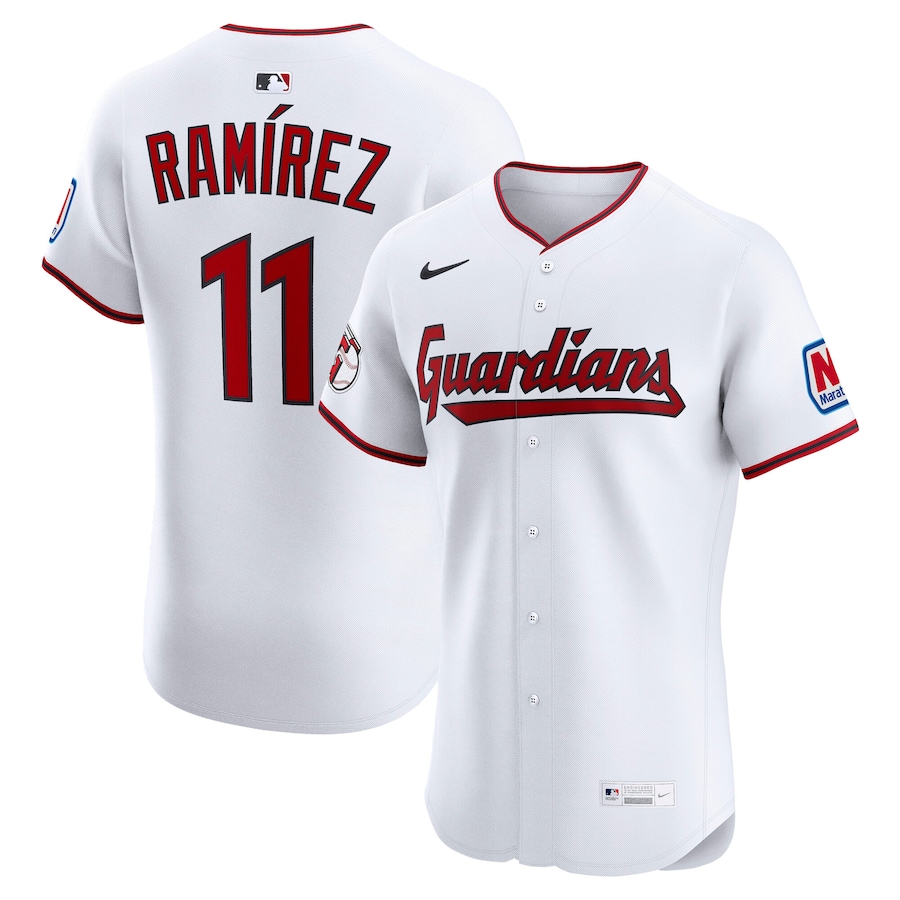 Men's Cleveland Guardians Jose Ramirez Nike White Home  Elite Jersey - Jersey