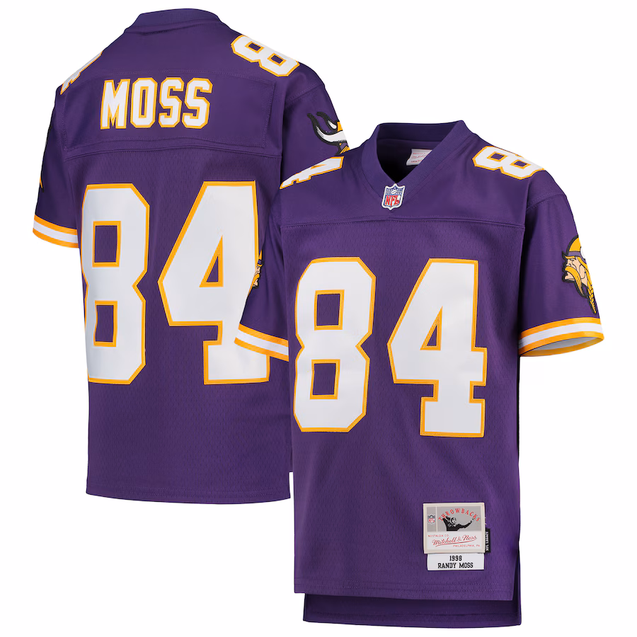 Youth Minnesota Vikings Randy Moss Mitchell & Ness Purple 1998 Legacy Retired Player Jersey - Jersey