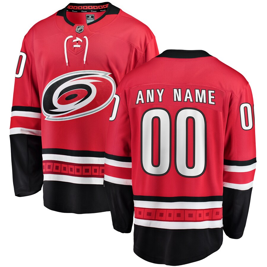 Men's Carolina Hurricanes Fanatics Branded Red Alternate Breakaway Custom Jersey - Jersey