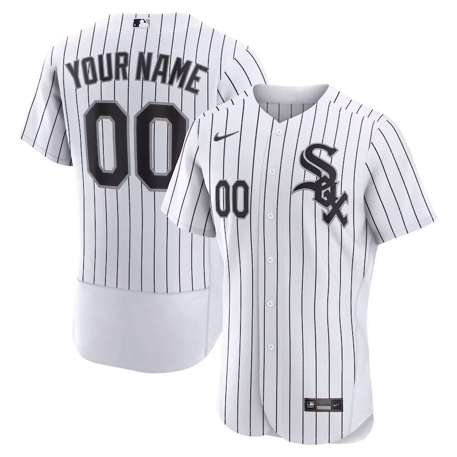 Men's Chicago White Sox Nike White Home Authentic Custom Jersey - Jersey