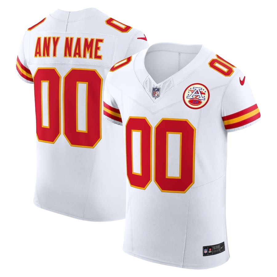 Men's Kansas City Chiefs Nike White Vapor F.U.S.E. Elite Custom Jersey - Jersey