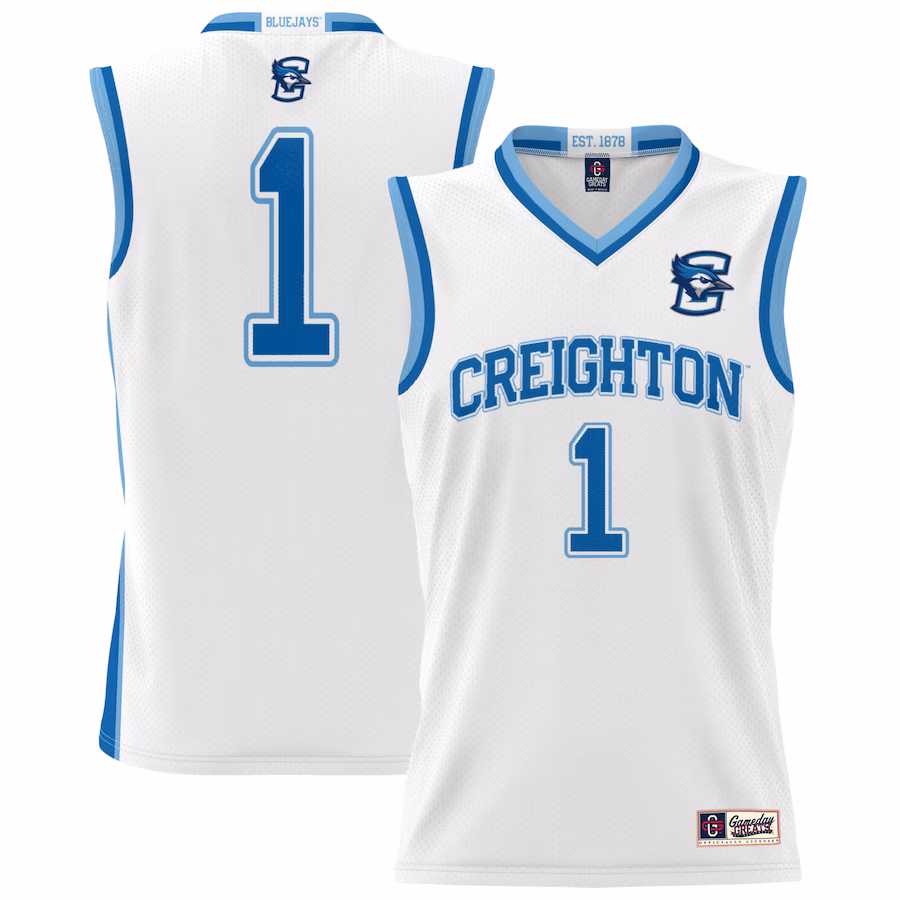 #1 Creighton Bluejays GameDay Greats Youth Lightweight Basketball Jersey - White - Jersey