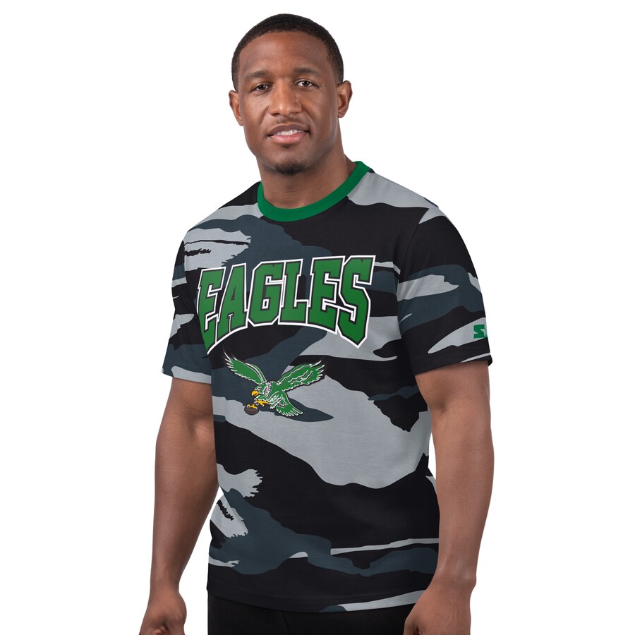 Men's Philadelphia Eagles Starter Camo/Gray Thursday Night Gridiron Classics Vintage Logo T-Shirt - Jersey