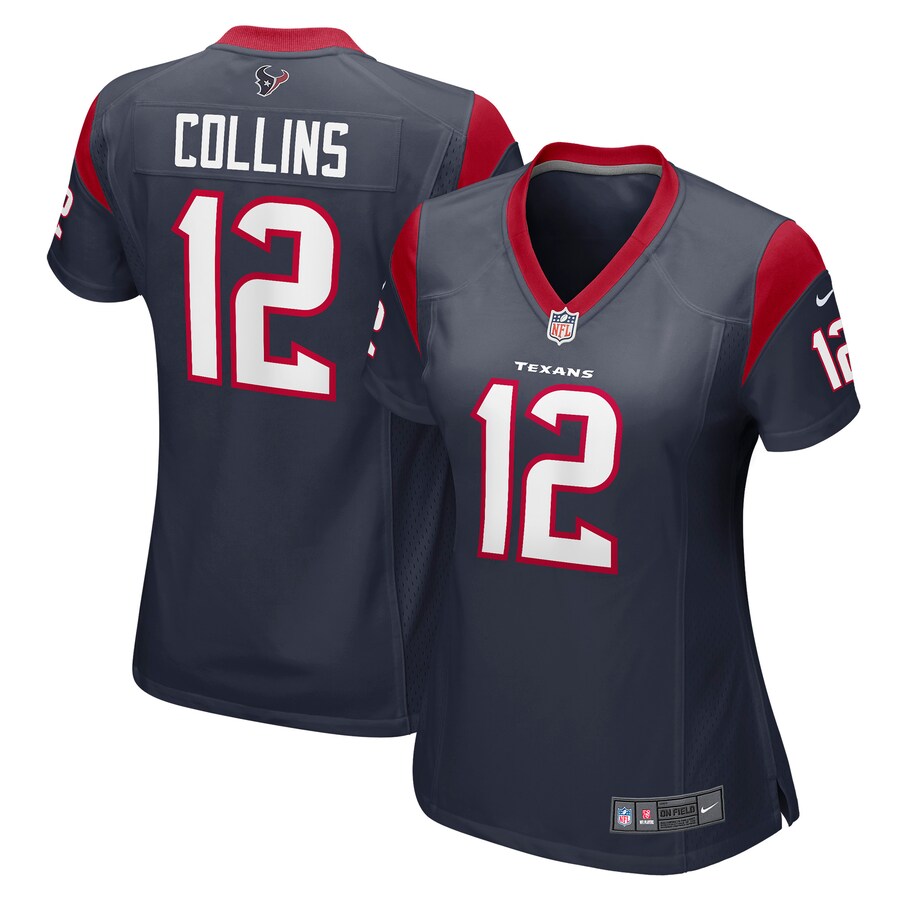 Women's Houston Texans Nico Collins Nike Navy Game Jersey - Jersey