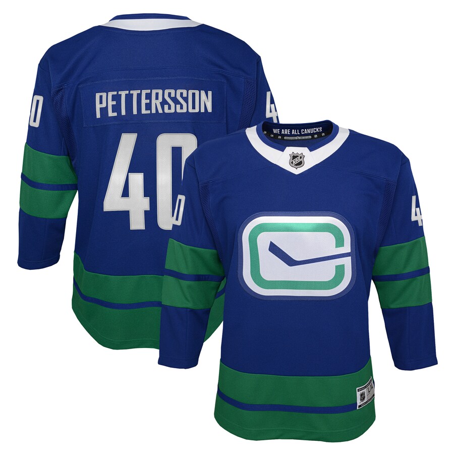 Youth Vancouver Canucks Elias Pettersson Royal 2019/20 Alternate Premier Player Jersey - Jersey