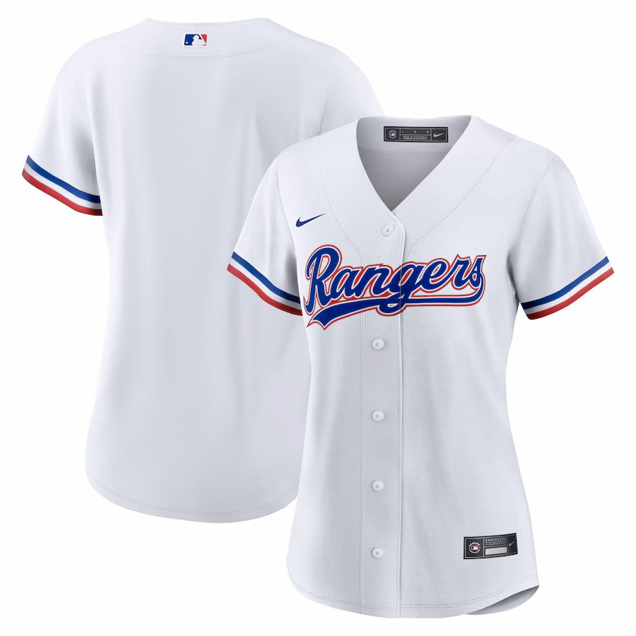 Women's Texas Rangers Nike White Home Replica Team Jersey - Jersey