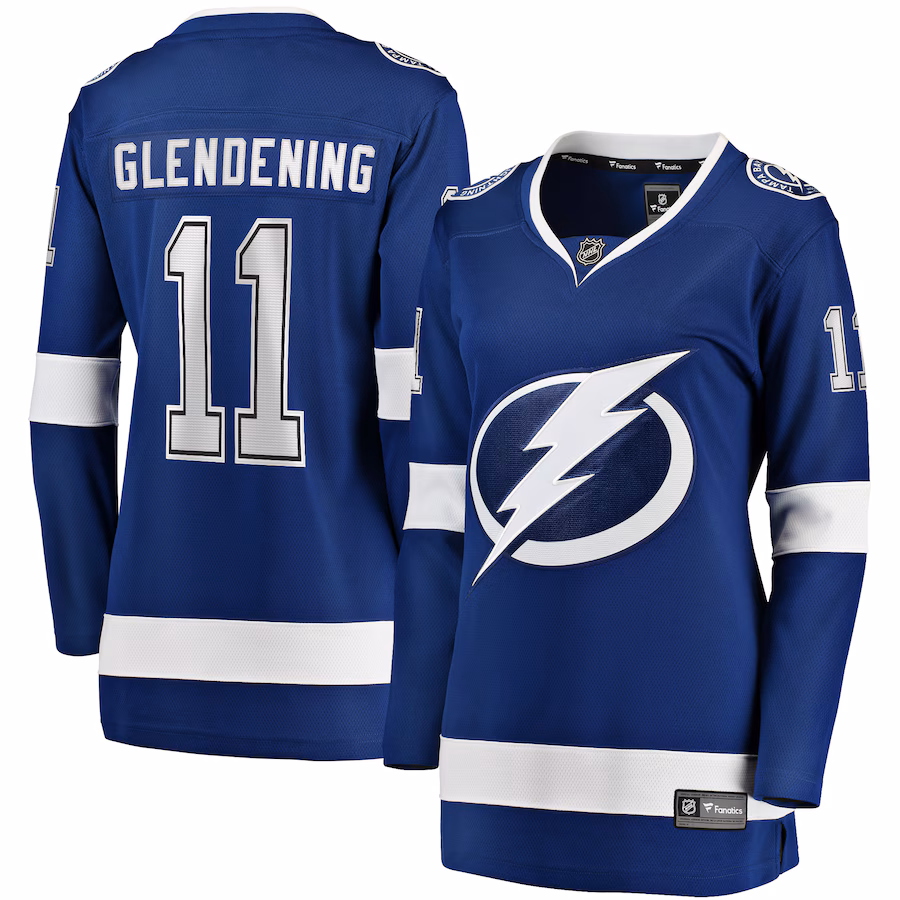 Women's Tampa Bay Lightning Luke Glendening Fanatics Blue Home Breakaway Player Jersey - Jersey