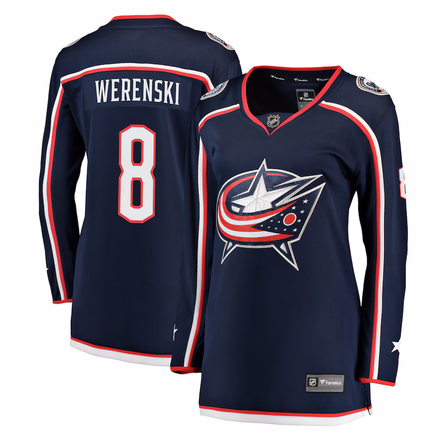 Women's Columbus Blue Jackets Zach Werenski Fanatics Navy Breakaway Jersey - Jersey