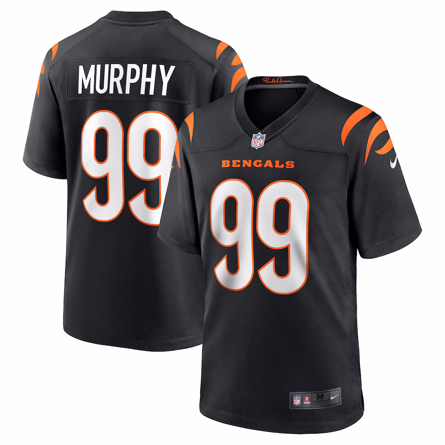 Men's Cincinnati Bengals Myles Murphy Nike Black 2023 NFL Draft First Round Pick Game Jersey - Jersey