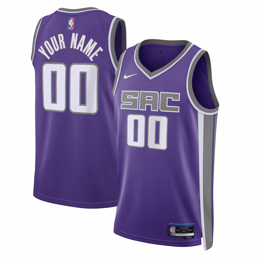 Unisex Sacramento Kings Nike Purple Swingman Custom Jersey - Icon Edition - Jersey