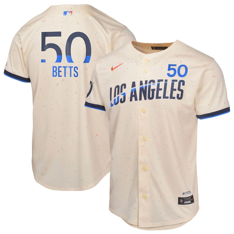 Youth Los Angeles Dodgers Mookie Betts Nike Cream 2024 City Connect Limited Player Jersey - Jersey