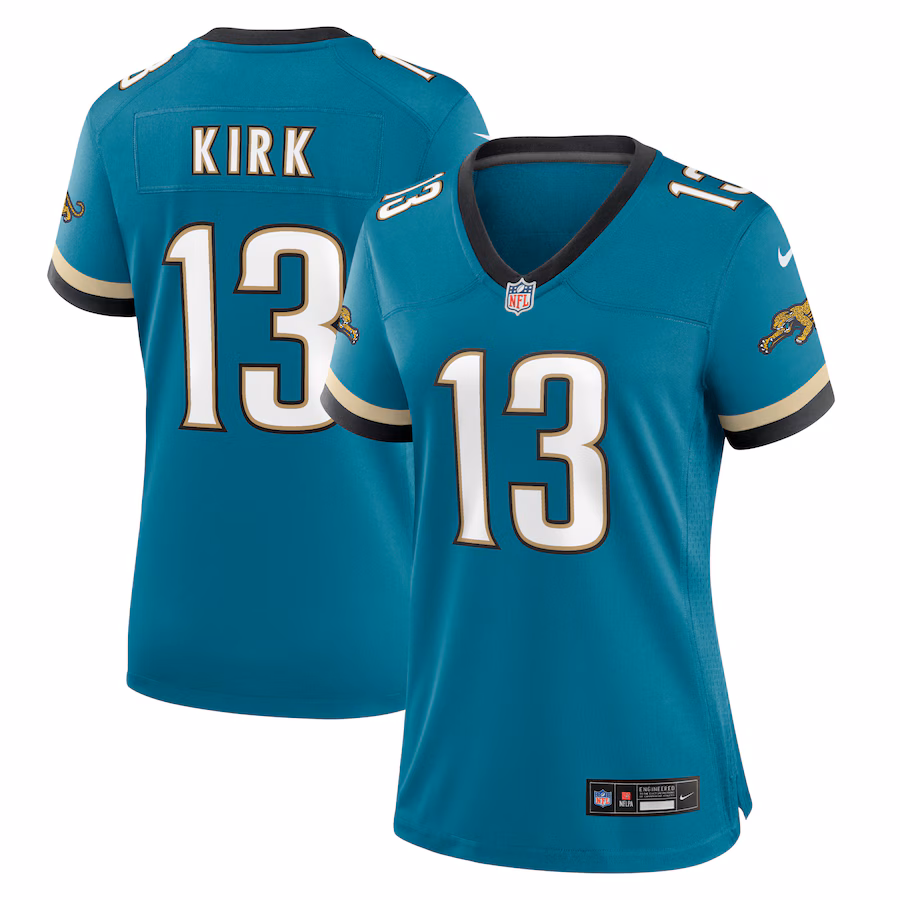 Women's Jacksonville Jaguars Christian Kirk Nike Teal Prowler Throwback Game Jersey - Jersey