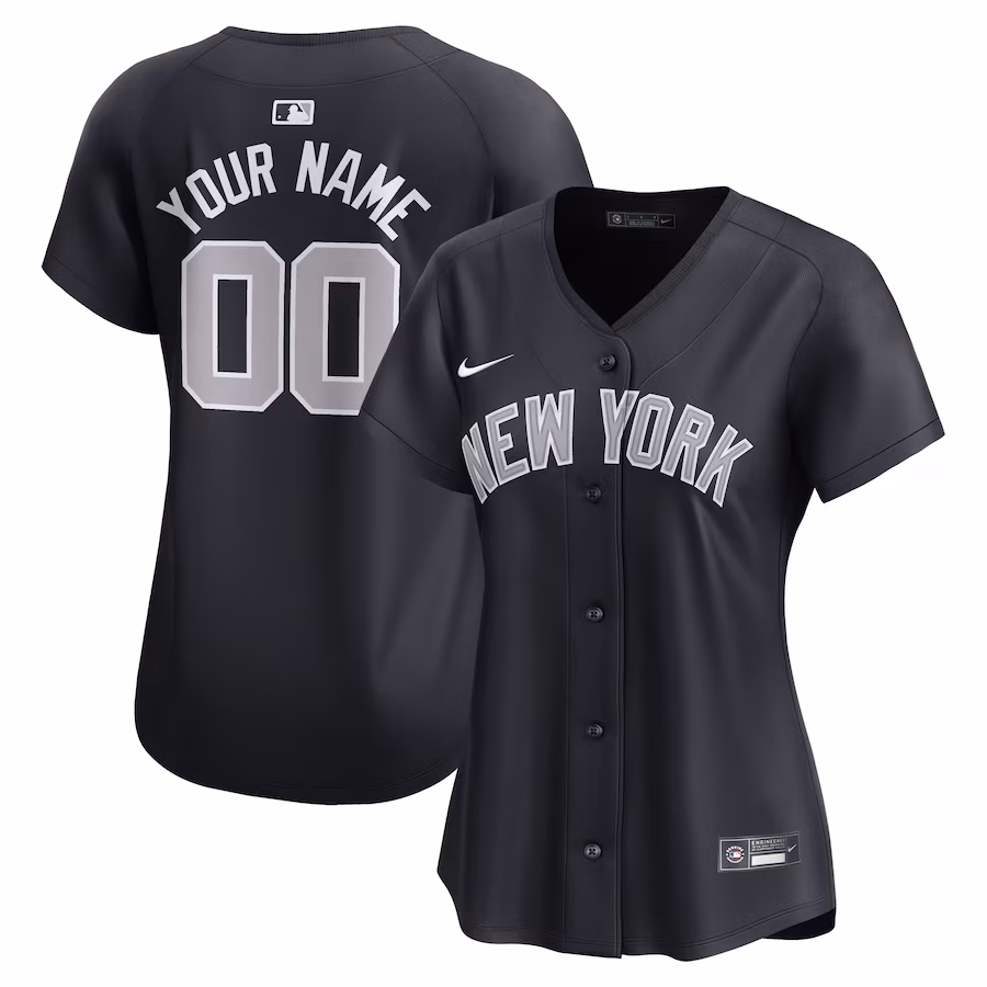 Women's New York Yankees  Nike Navy  Alternate Limited Custom Jersey - Jersey
