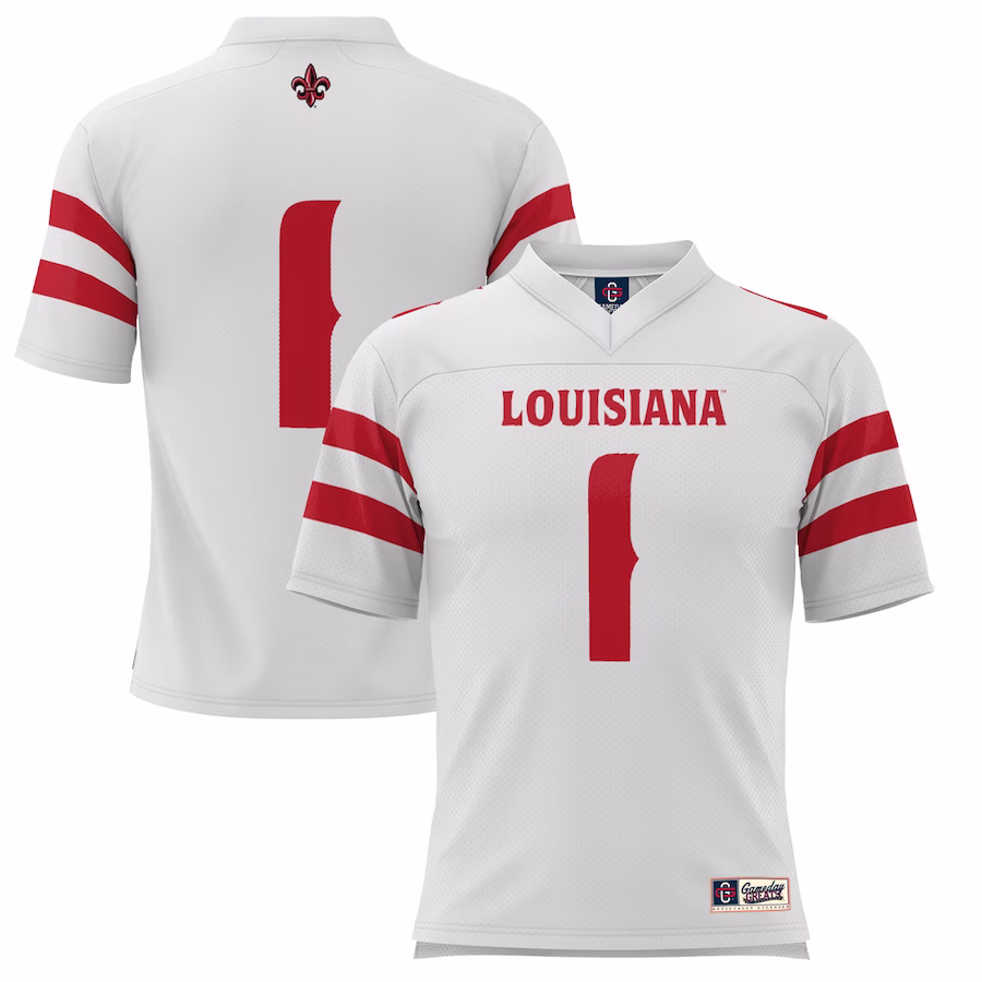 #1 Louisiana Ragin' Cajuns GameDay Greats Football Jersey - White - Jersey