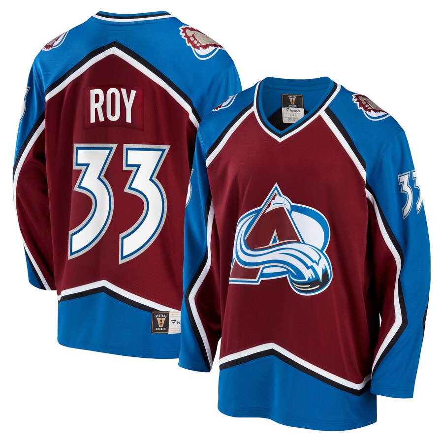 Men's Colorado Avalanche Patrick Roy Fanatics Branded Burgundy Breakaway Retired Player Jersey - Jersey