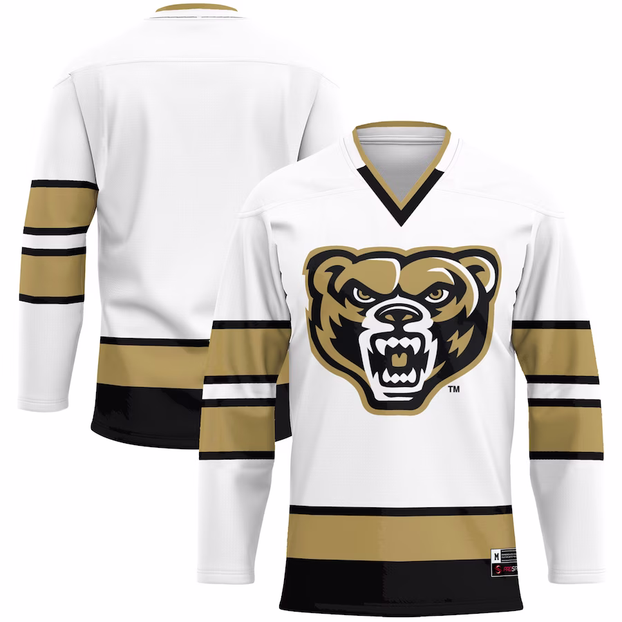 Oakland Golden Grizzlies GameDay Greats Hockey Jersey - White - Jersey