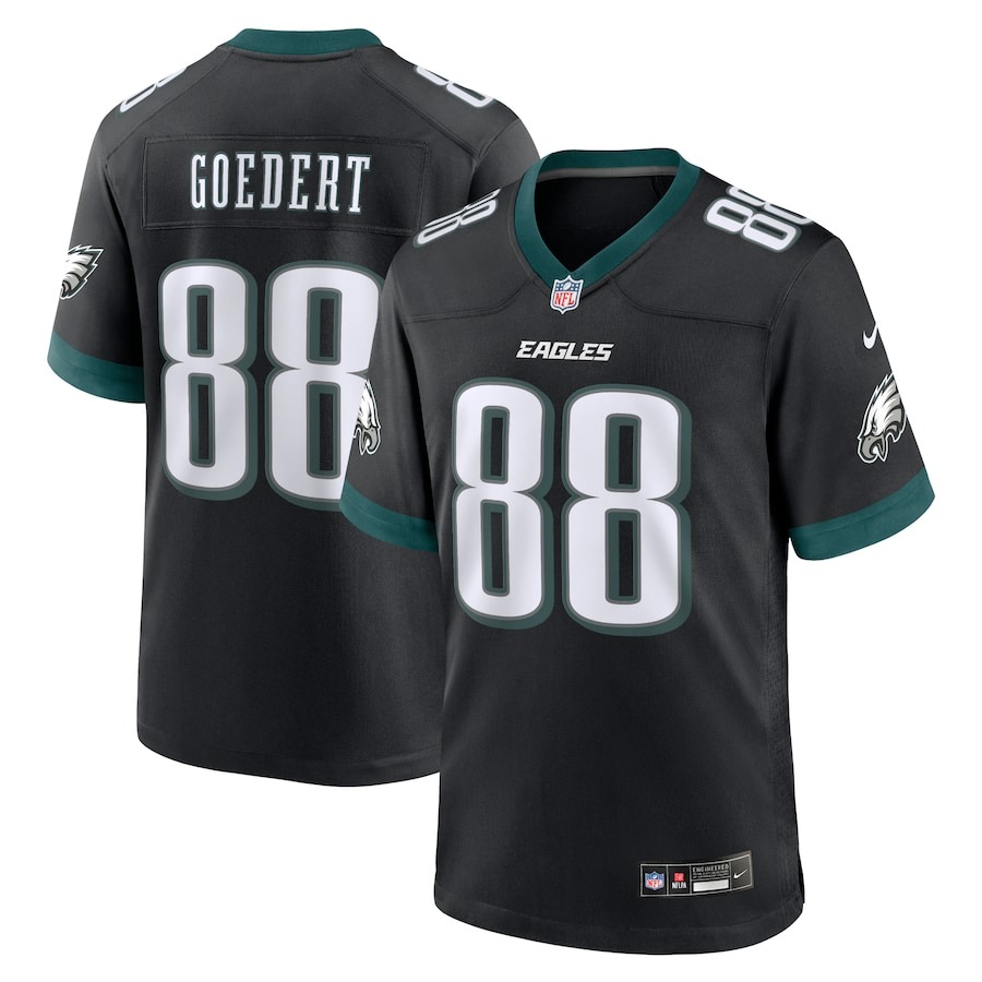 Men's Philadelphia Eagles Dallas Goedert Nike Black Alternate Game Jersey - Jersey