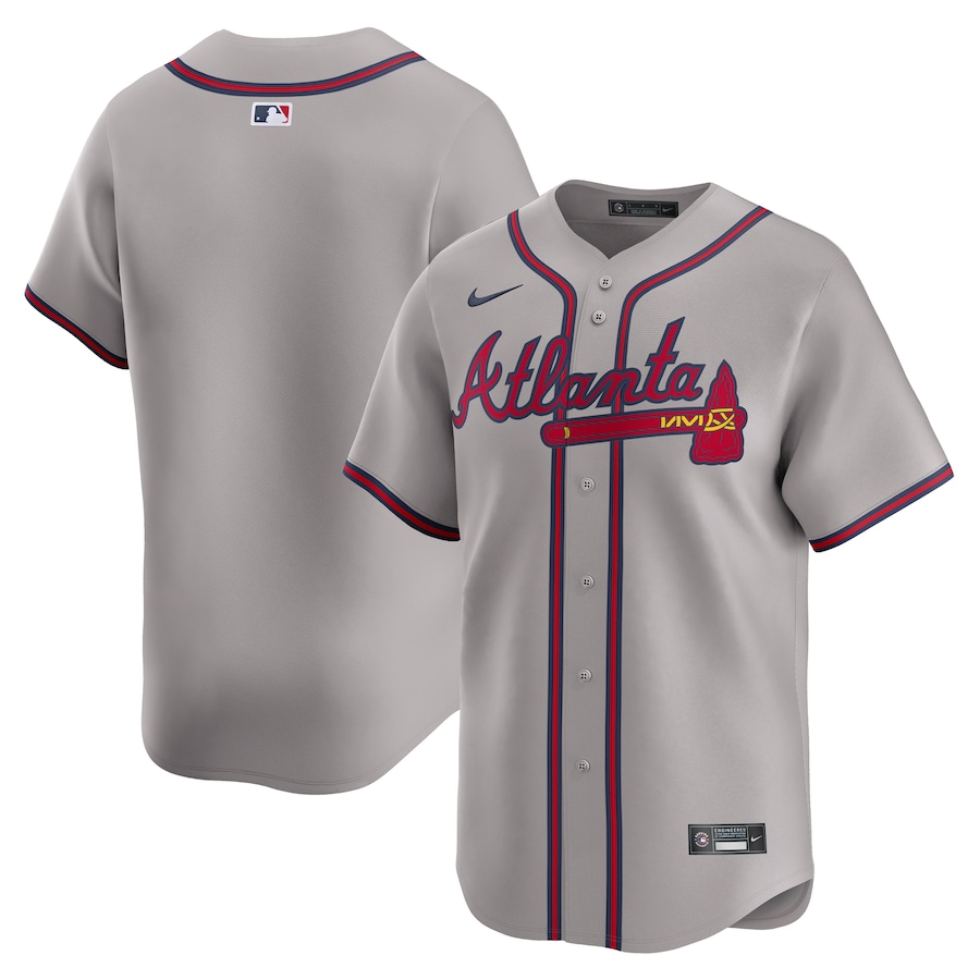 Men's Atlanta Braves  Nike Gray Away Limited Jersey - Jersey