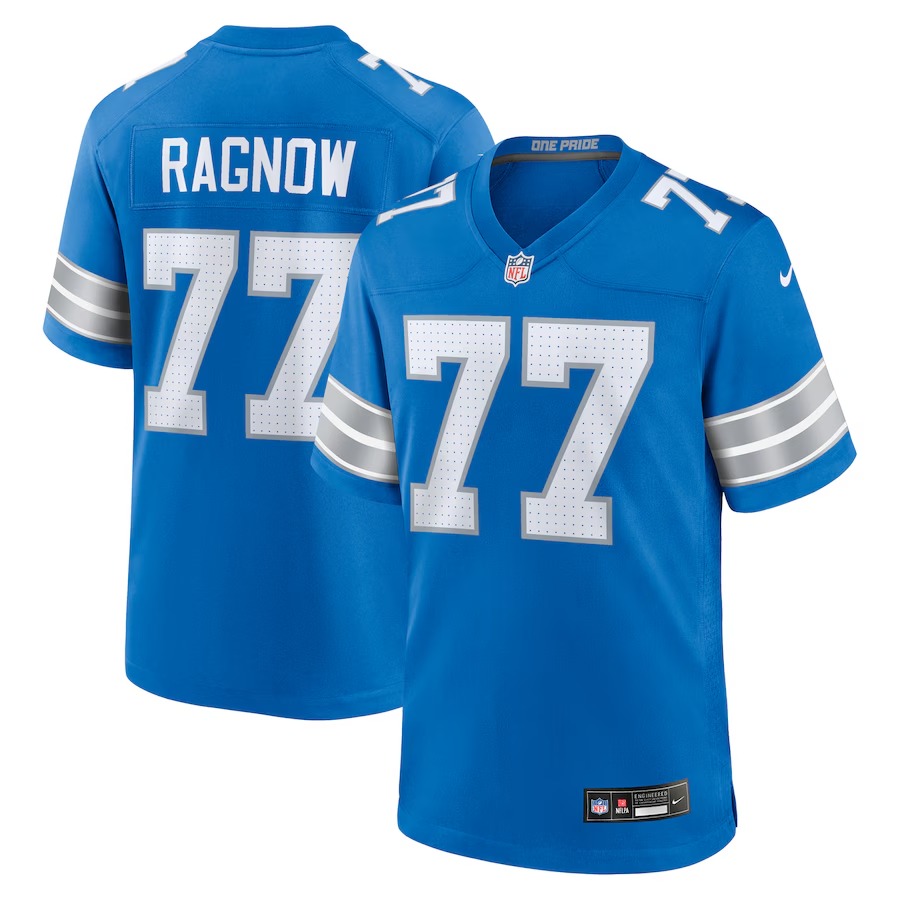 Men's Detroit Lions Frank Ragnow Nike  Blue Team Game Jersey - Jersey