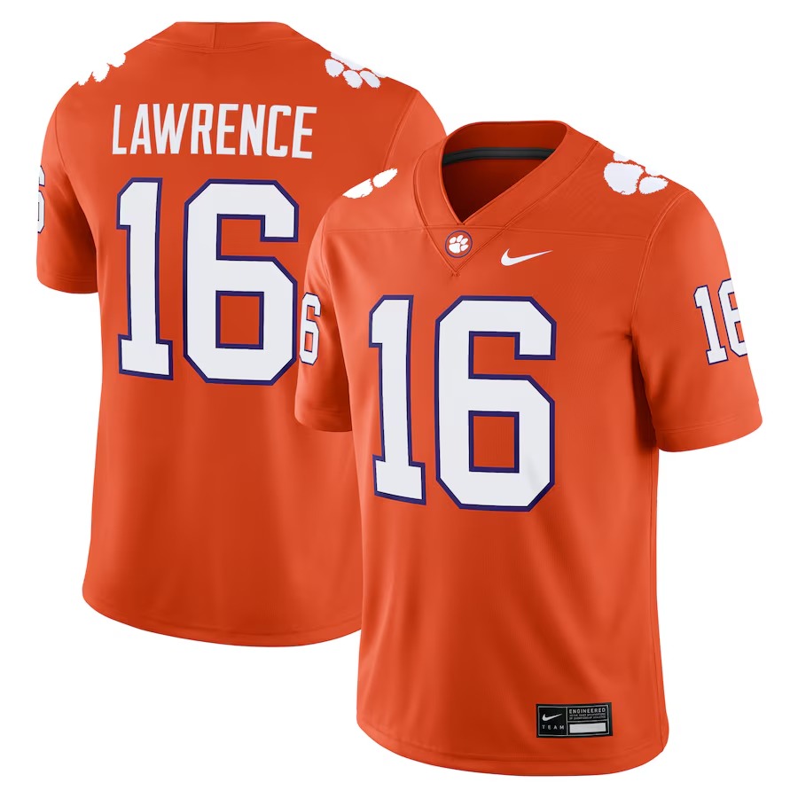 Trevor Lawrence Clemson Tigers Nike Alumni Game Jersey - Orange - Jersey