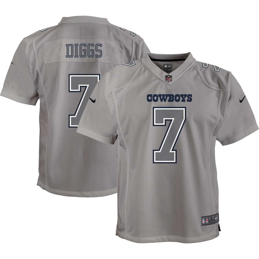 Youth Dallas Cowboys Trevon Diggs Nike Gray Atmosphere Game Jersey - Jersey