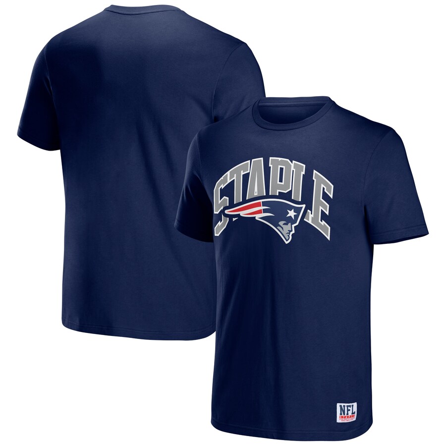 Men's New England Patriots NFL x Staple Navy Logo Lockup T-Shirt - Jersey