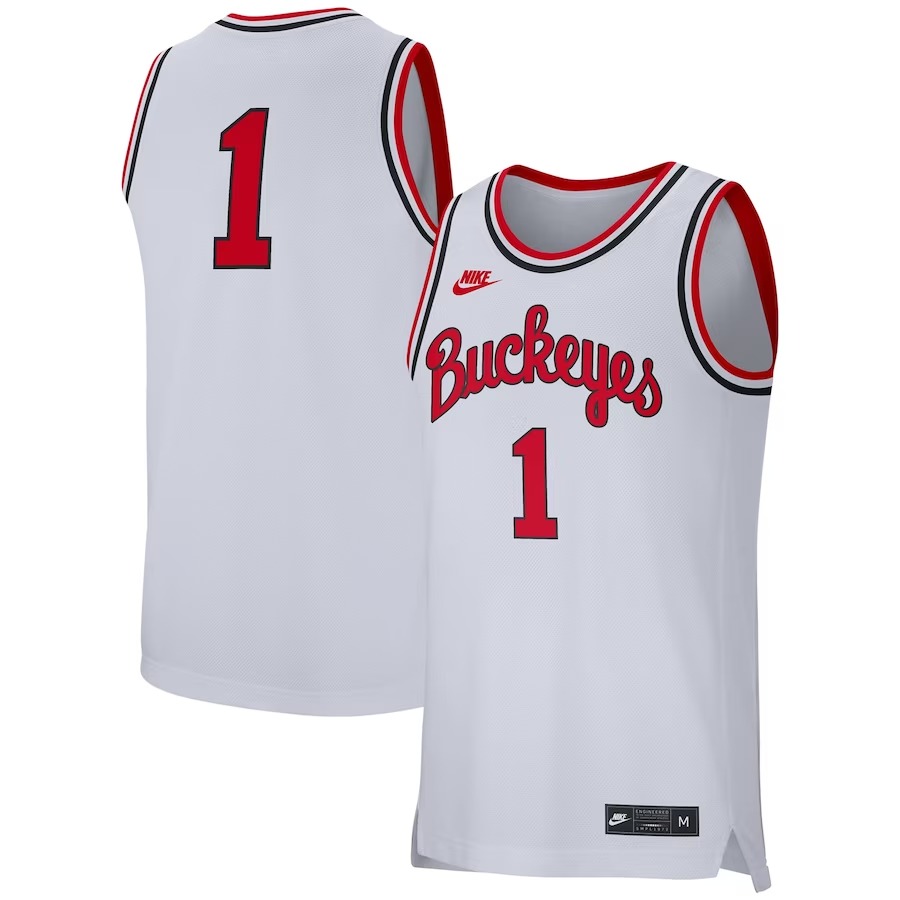 #1 Ohio State Buckeyes Nike Replica Jersey - White - Jersey
