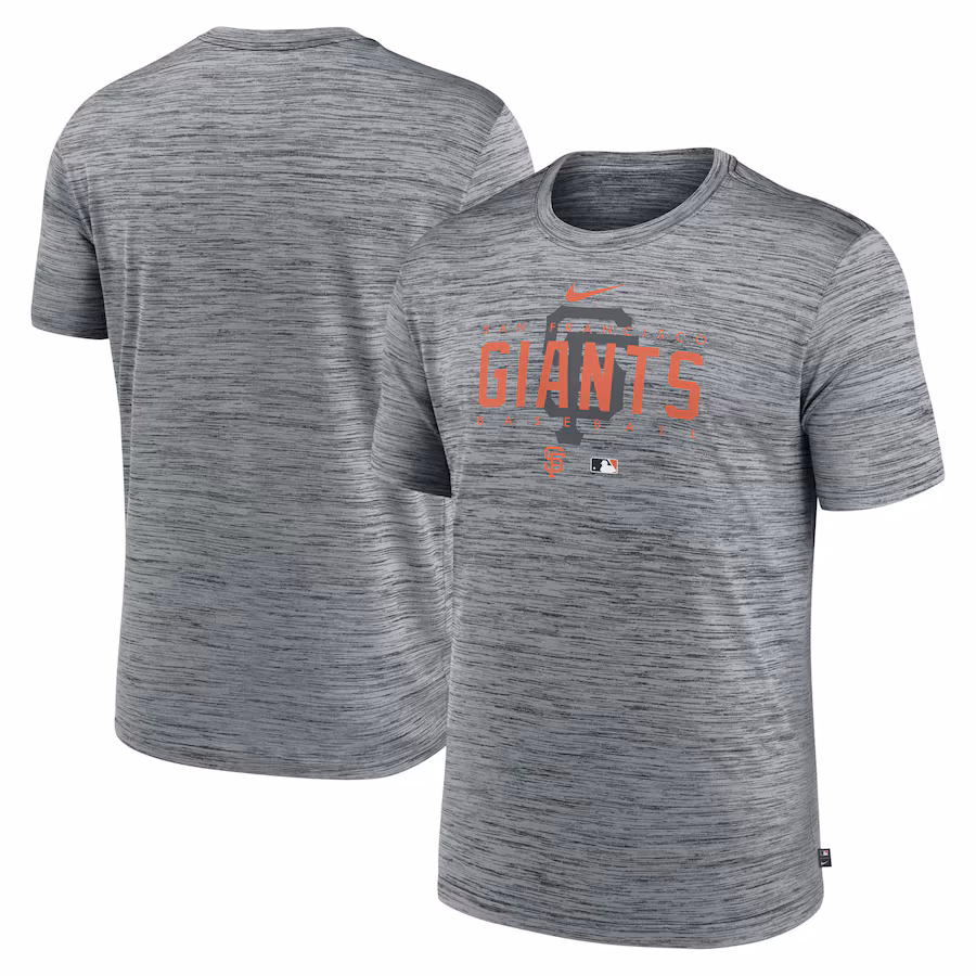 Men's San Francisco Giants Nike Heather Gray Authentic Collection Velocity Performance Practice T-Shirt - Jersey