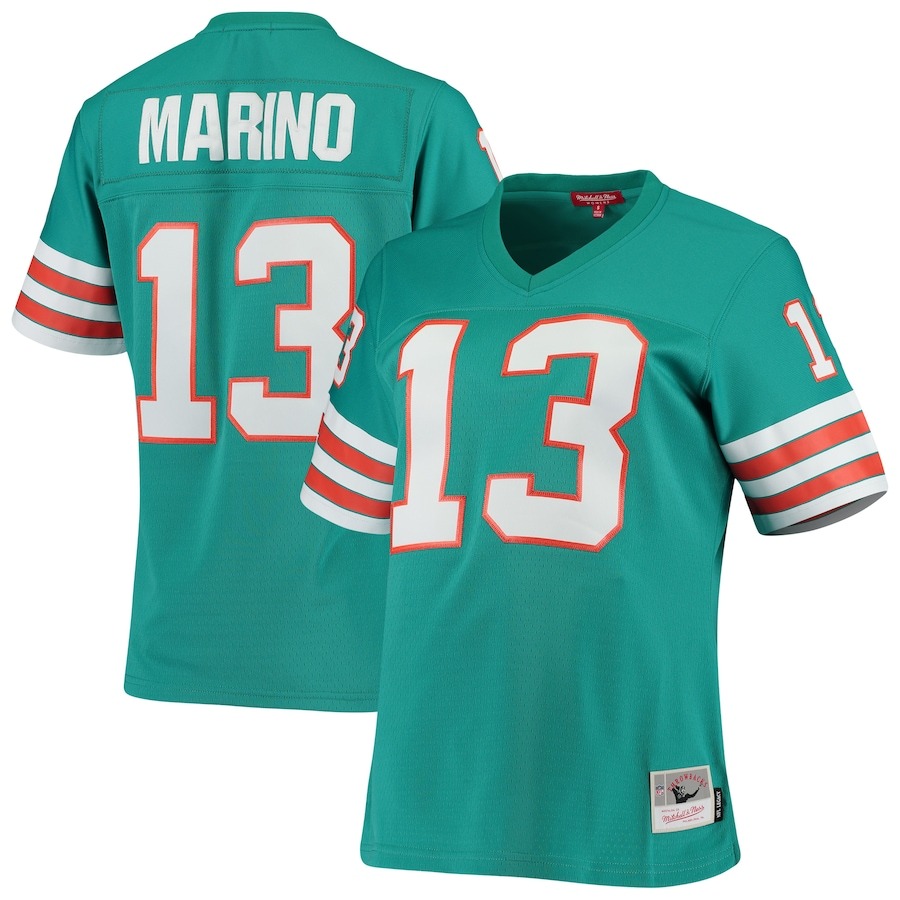 Women's Miami Dolphins Dan Marino Mitchell & Ness Aqua 1984 Legacy Replica Jersey - Jersey