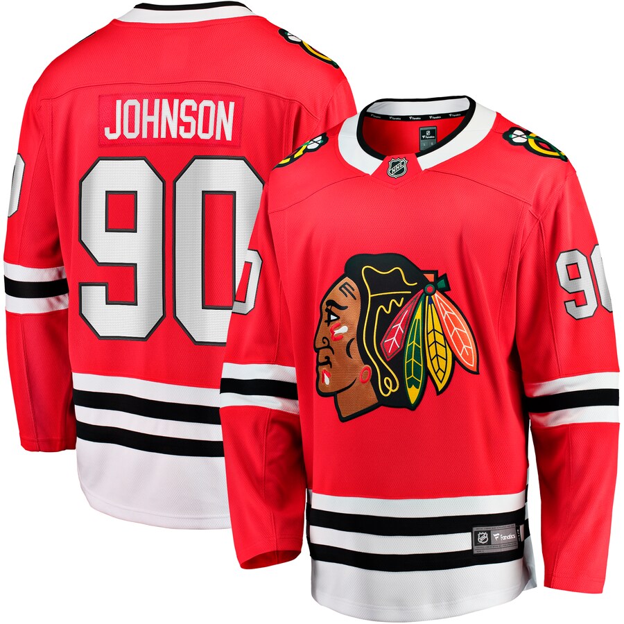 Men's Chicago Blackhawks Tyler Johnson Fanatics Branded Red Home Team Breakaway Player Jersey - Jersey