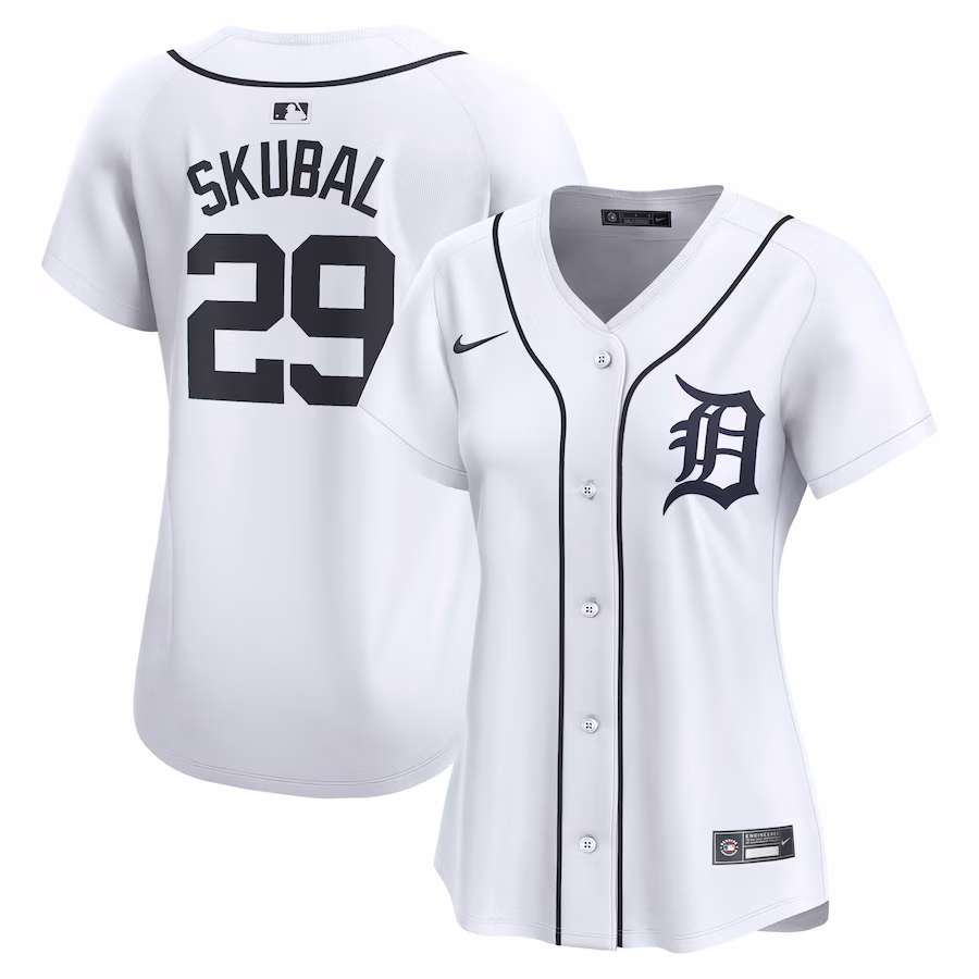 Women's Detroit Tigers Tarik Skubal Nike White Limited Player Jersey - Jersey