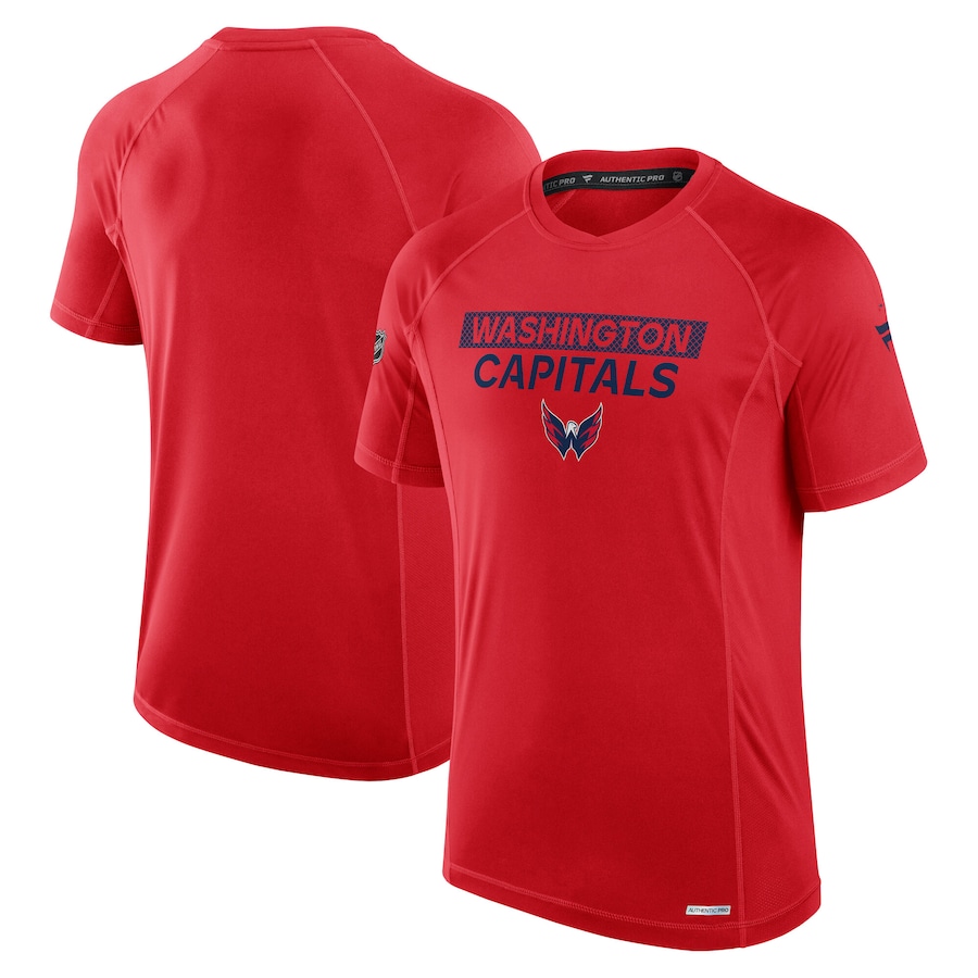 Men's Washington Capitals Fanatics Red Authentic Pro Rink Tech T-Shirt - Jersey