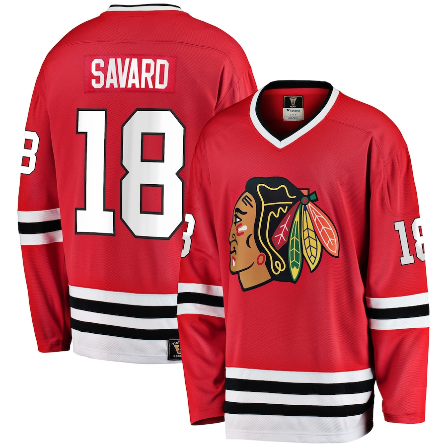 Men's Chicago Blackhawks Denis Savard Fanatics Red Premier Breakaway Retired Player Jersey - Jersey