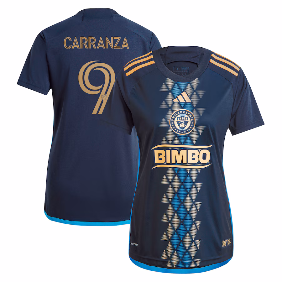 Women's Philadelphia Union Julian Carranza adidas Navy 2024 The XV Kit Replica Player Jersey - Jersey