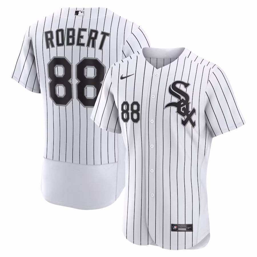 Men's Chicago White Sox Luis Robert Nike White/Black Home Authentic Player Jersey - Jersey