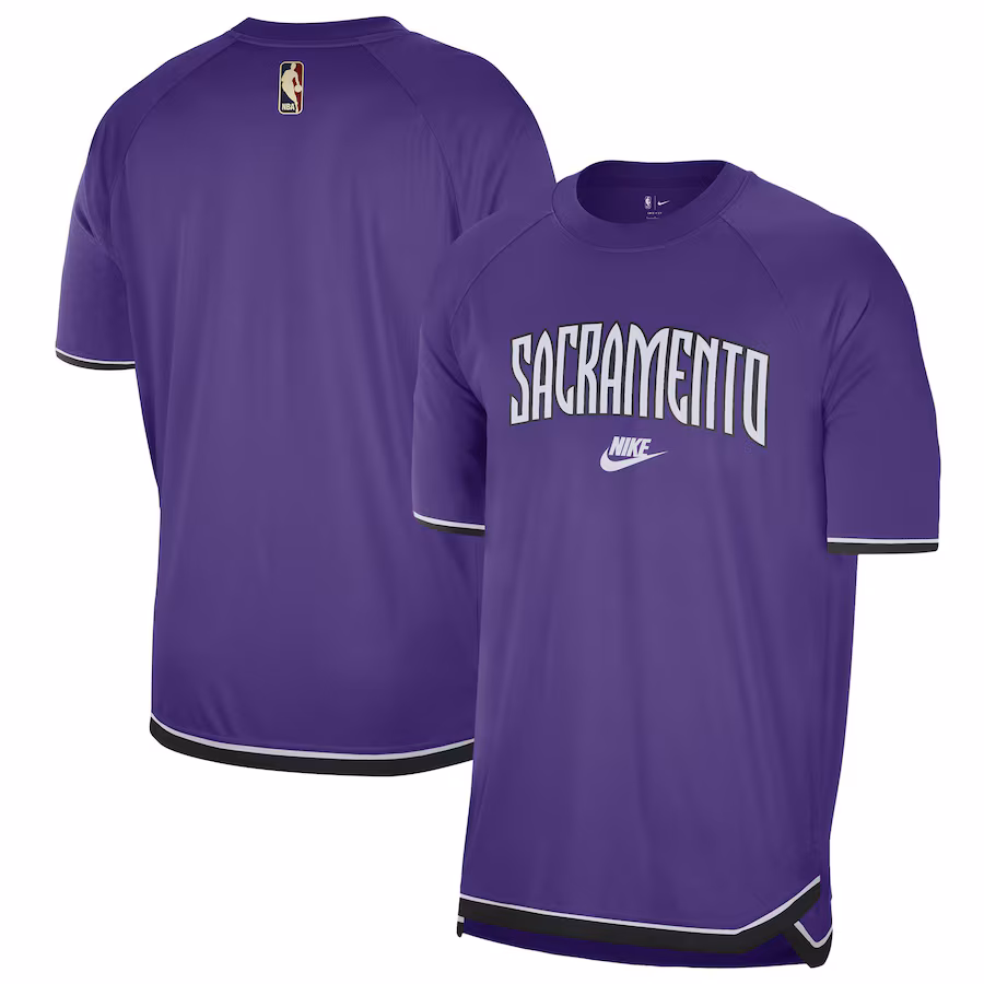 Men's Sacramento Kings  Nike Purple 2024/25 Classic Edition Pregame Shooting T-Shirt - Jersey